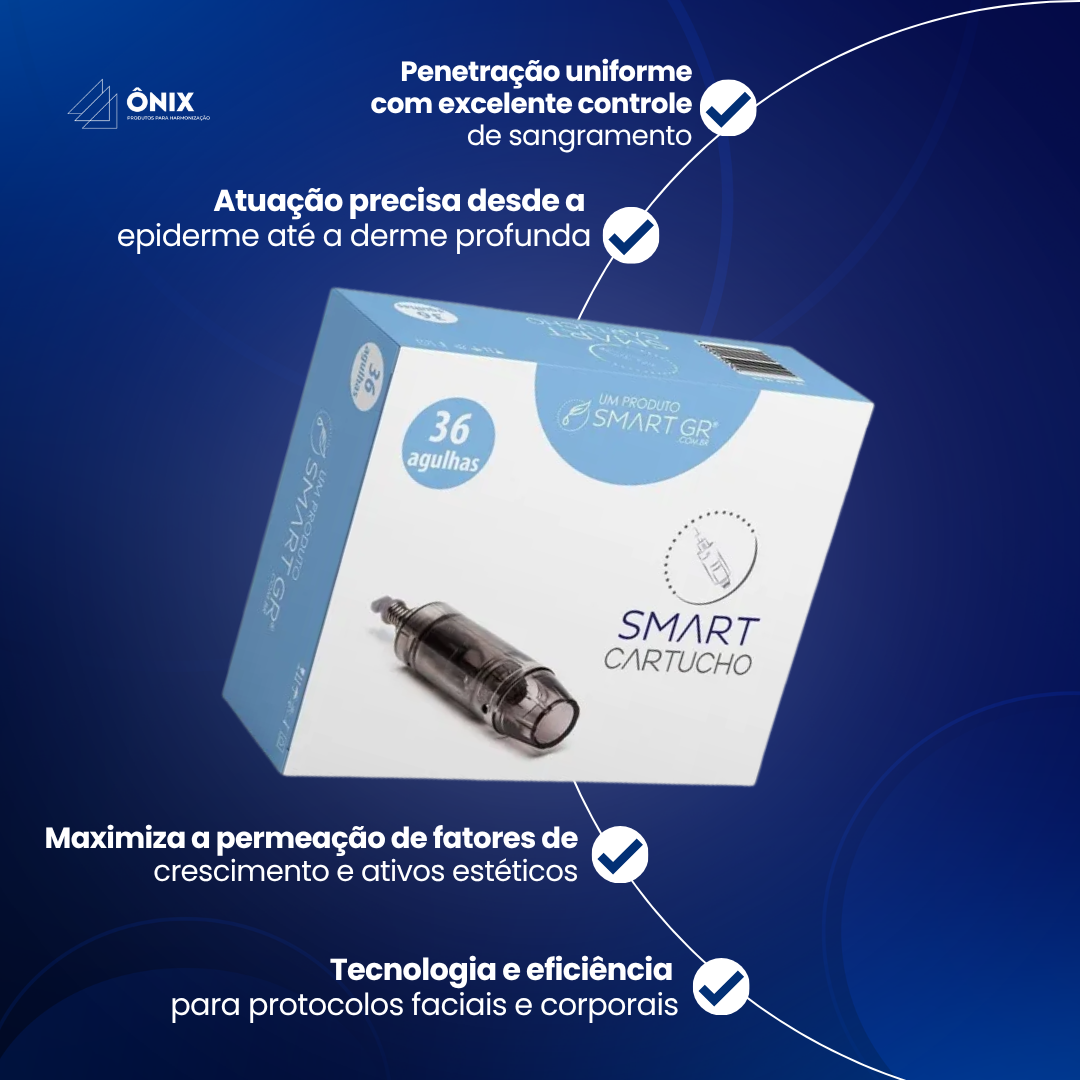 Cartucho Smart Pen Preto  - 36 agulhas (10un) - imagem 3
