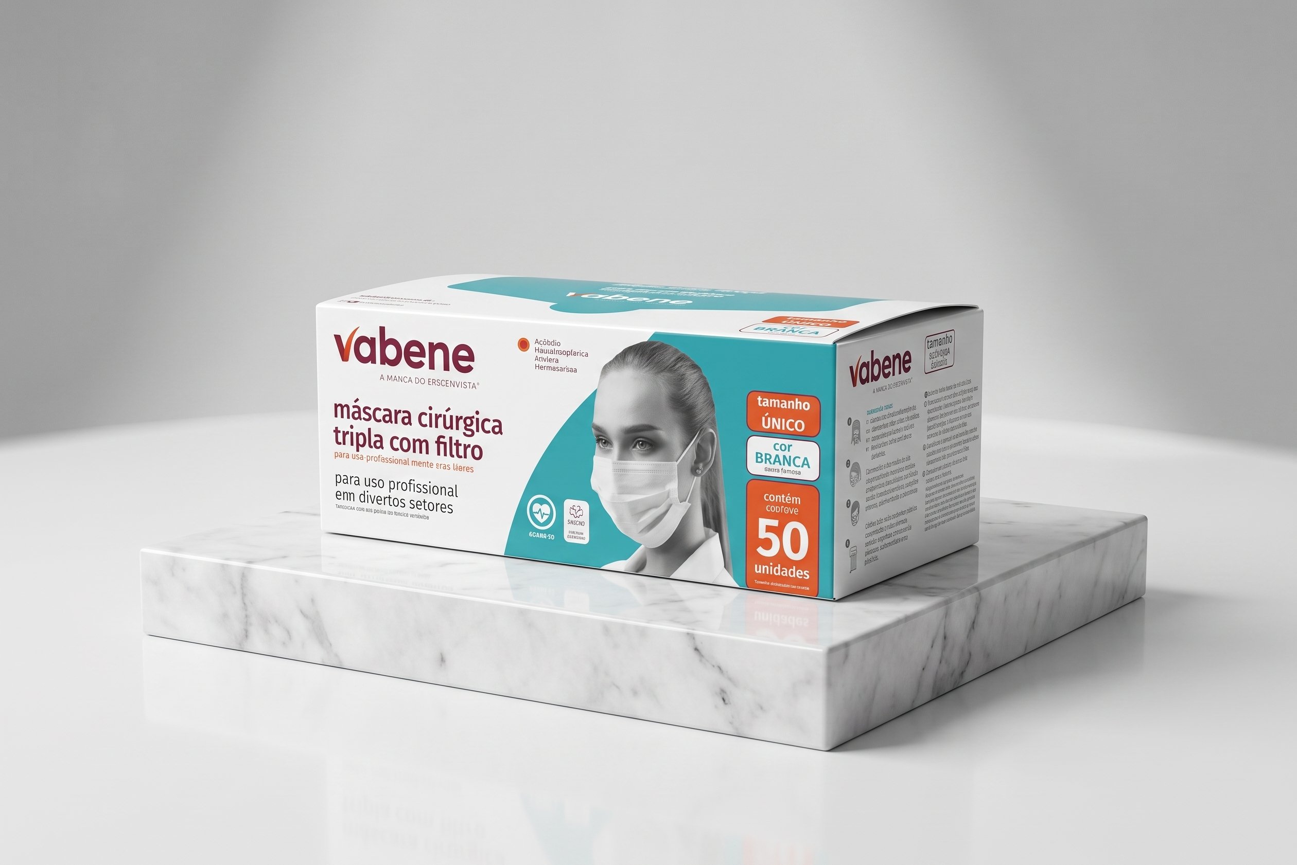 Caixa Máscara Descartavel Tripla - Vabene (50un)
