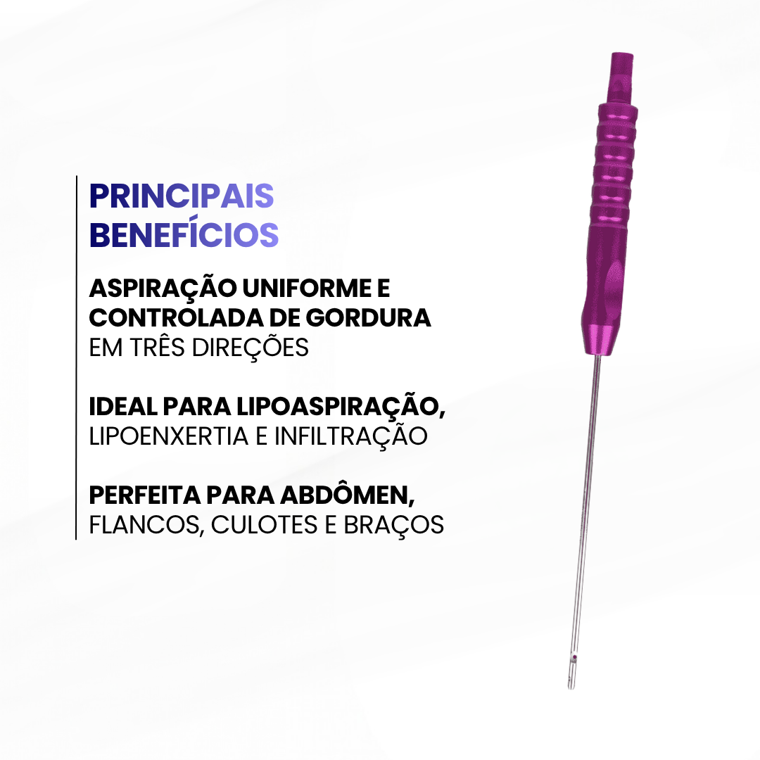Cânula Mercedes c/ Adaptador Soldado - LP SURGERY ROSA - imagem 2