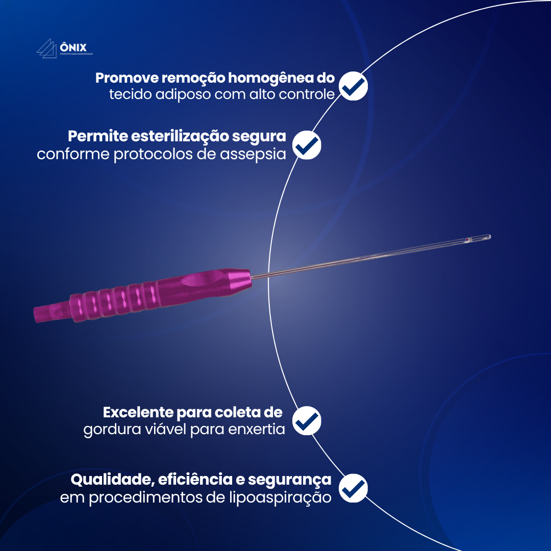 Cânula Mercedes c/ Adaptador Soldado - LP SURGERY ROSA - imagem 3