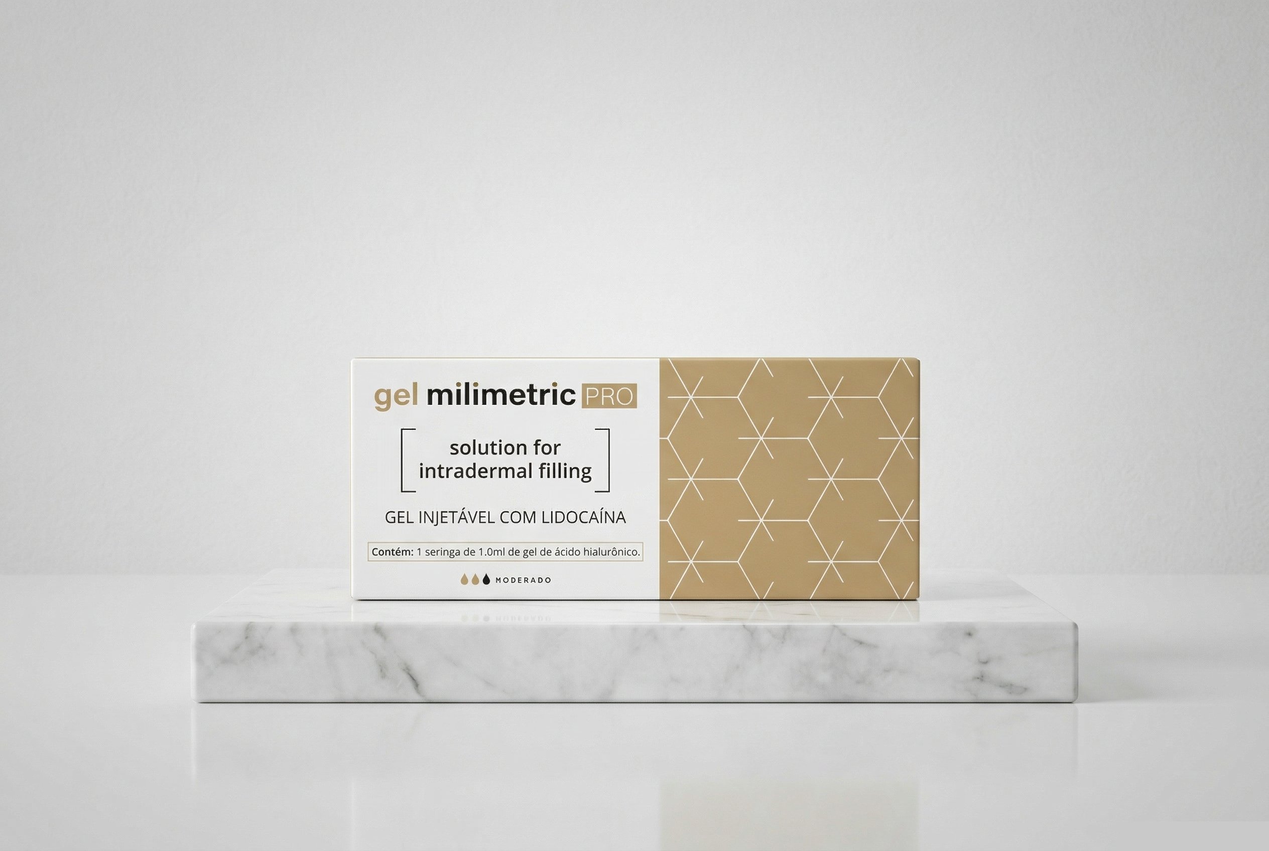 Milimetric Pro c/ lido Moderado - Seringa de 1ml de AH -  2 agulhas de 27g e 1 cânula 23g