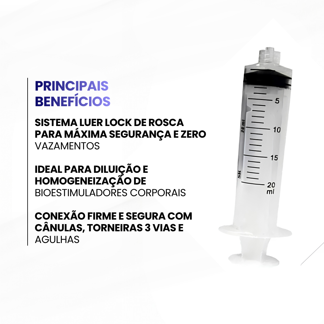 Seringa BD 20mL - Luer Lock - Sem agulha - imagem 2
