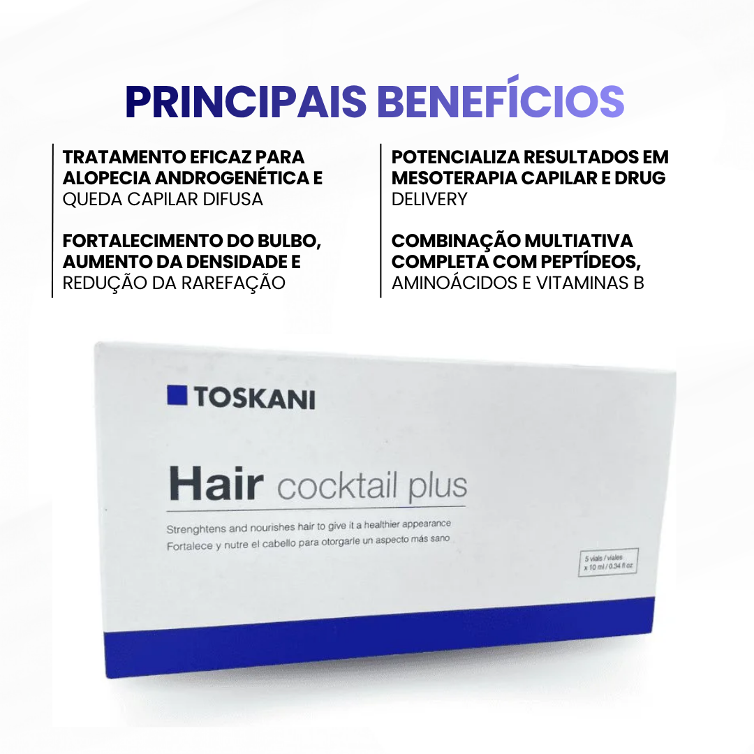 Hair Cocktail Plus (caixa c/05 ampolas 10ml) - Toskani - imagem 2