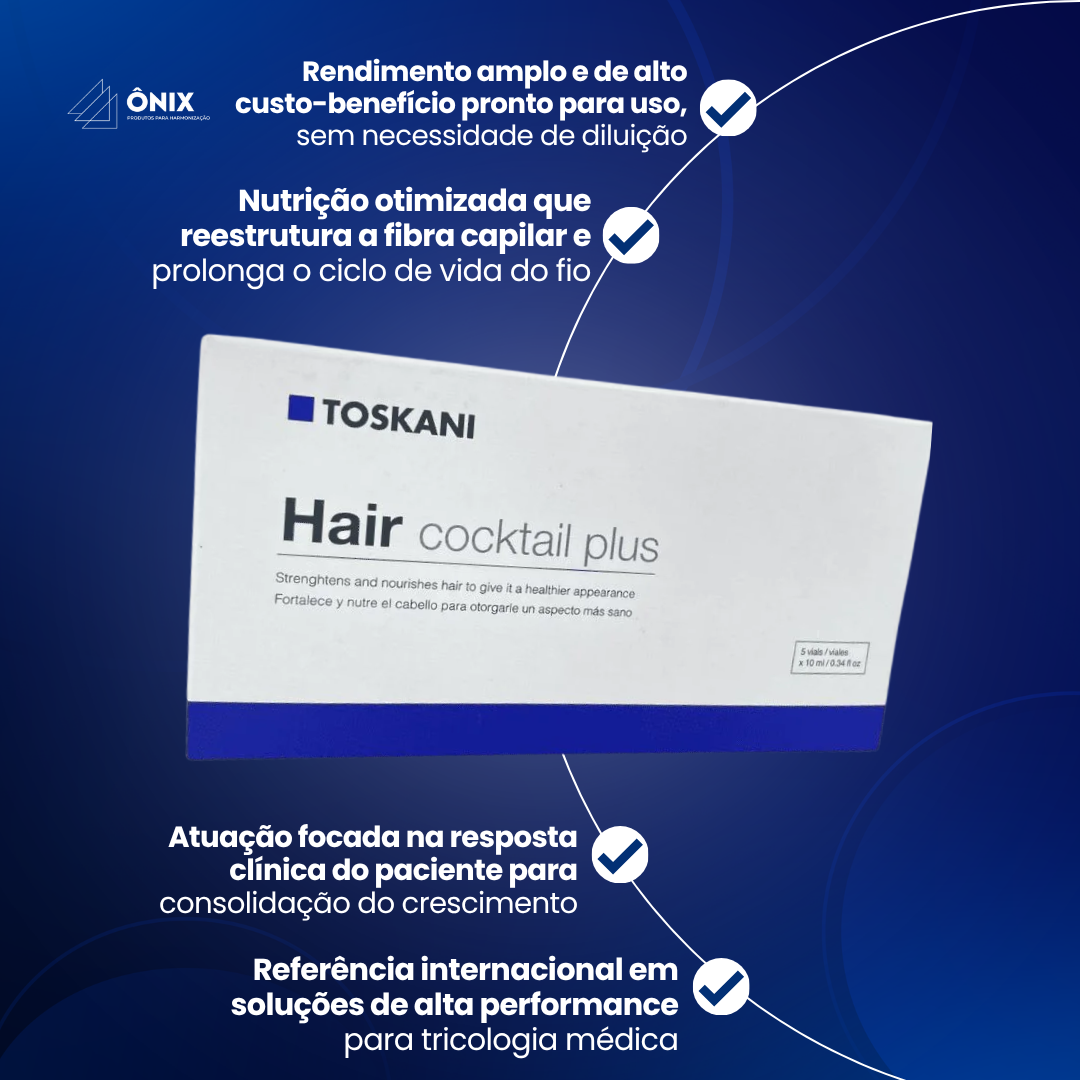 Hair Cocktail Plus (caixa c/05 ampolas 10ml) - Toskani - imagem 3