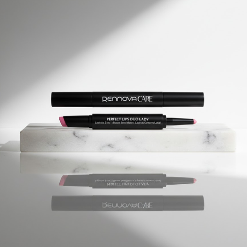 Rennova Care Perfect Lips Duo - 1,6g  (Batom Semi Matte + Lápis de Contorno Labial)