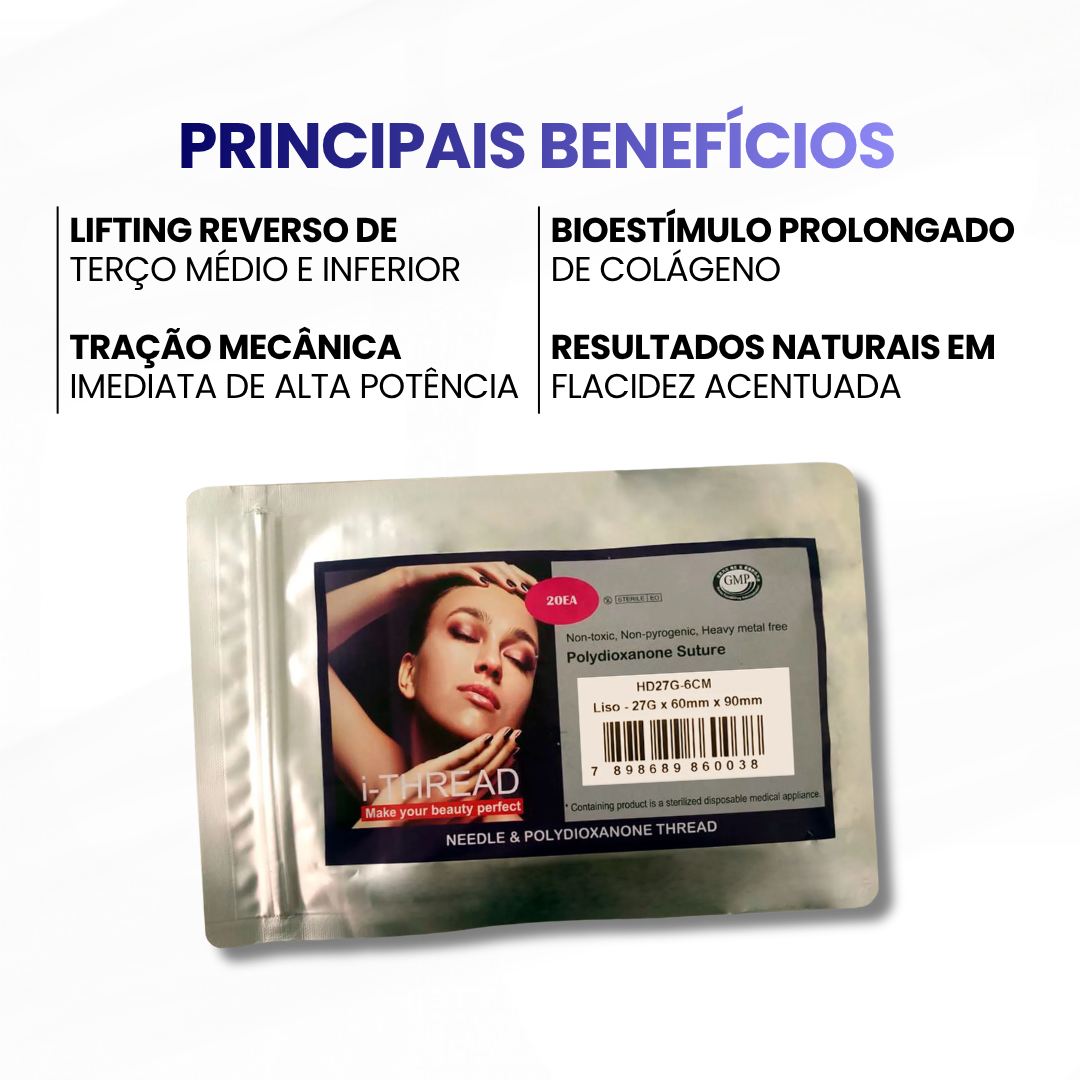 Pacote de Fios Reverso Cânulado COG 18G - 100 x 185 mm - (05 blister c/ 02 unidades cada) - MedBeauty - imagem 2