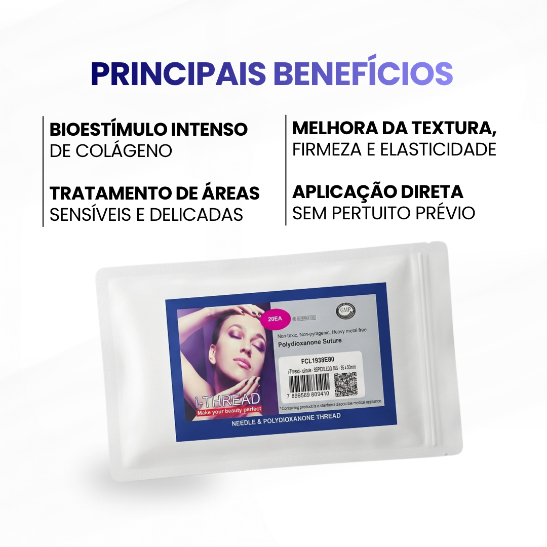 Pacote de Fios Lisos Agulhado 30G - 25x30mm – (02 Blister com 10 Fios cada) - MedBeauty - imagem 2