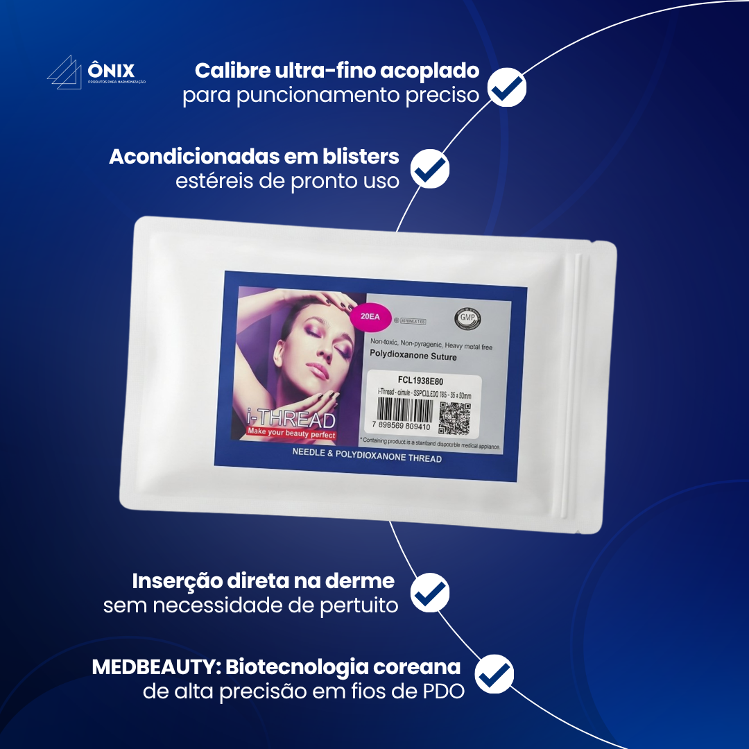 Pacote de Fios Lisos Agulhado 30G - 25x30mm – (02 Blister com 10 Fios cada) - MedBeauty - imagem 3