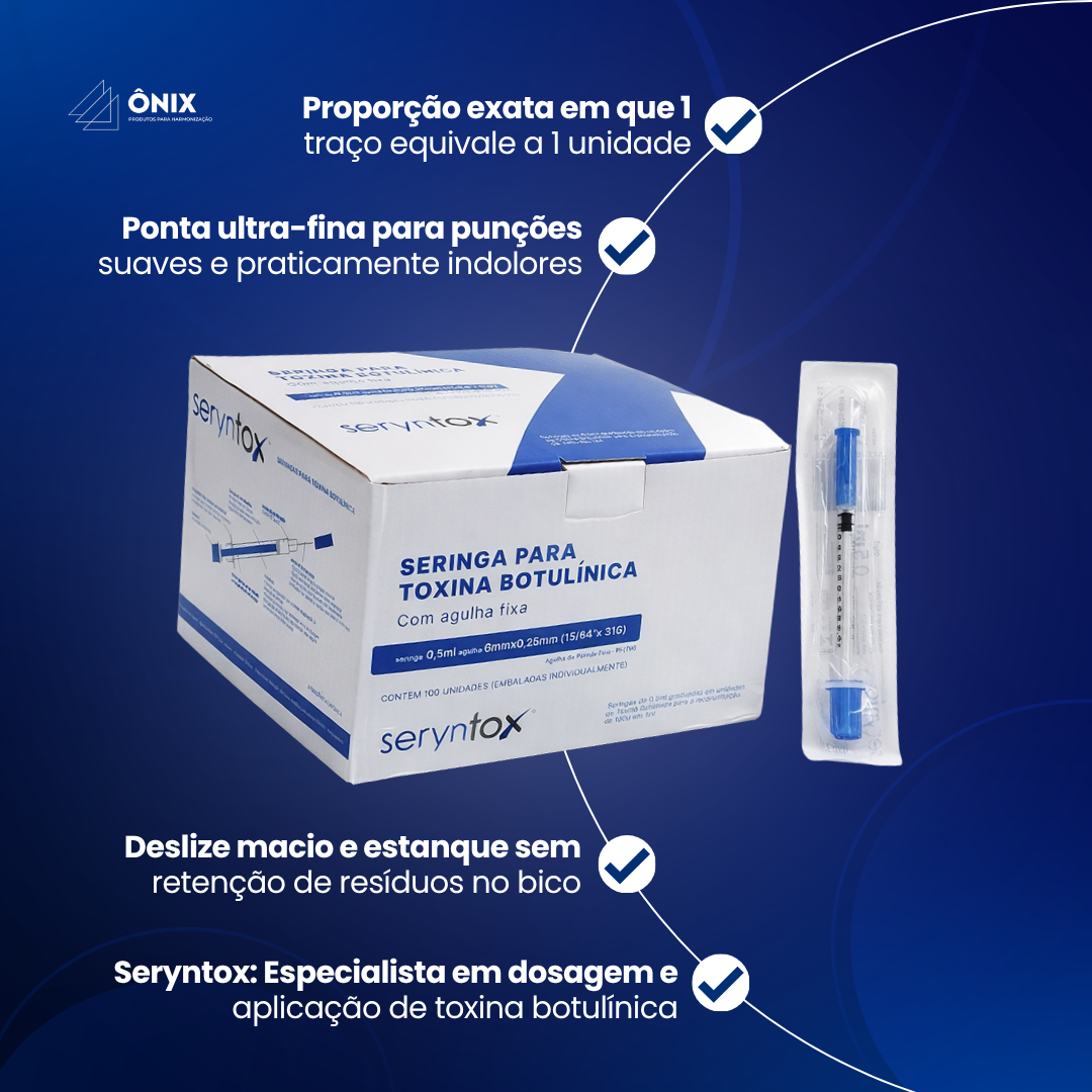 Seringa de 0,5mL para reconstituição de 100u em 1ml (unidades) - seryntox - imagem 3