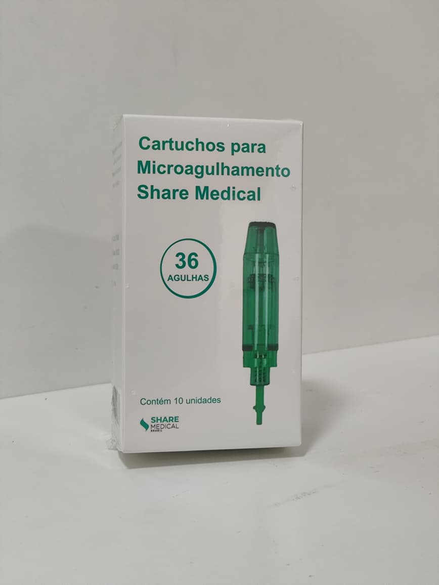 Cartucho para microagulhamento 36 agulhas (10 unidades) - Share Medical - COR VERDE - imagem 2