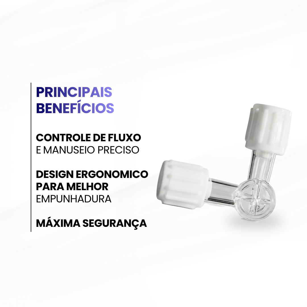 Torneira para Seringa 02 vias em "L" - Unidade - imagem 2