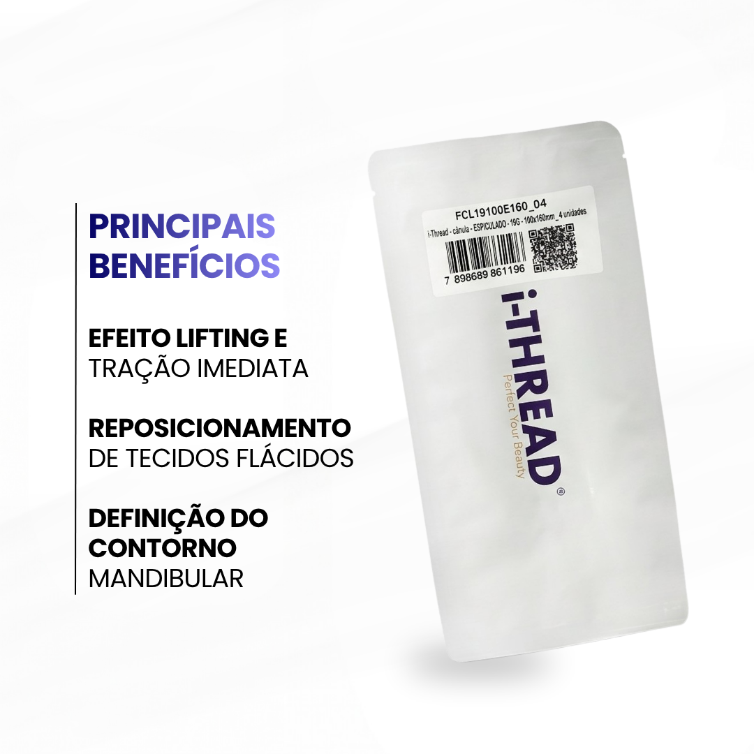 Blister de Fios Espiculados Cânulado 19G - 100x160mm (01 blister c/ 04 unidades cada) - MedBeauty - imagem 2