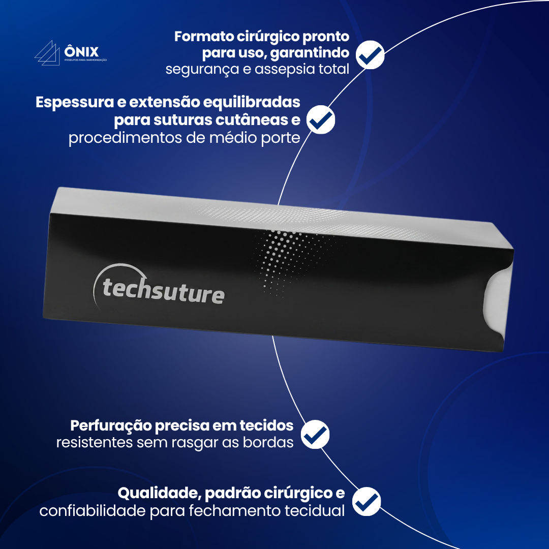 Nylon Blue/Poliamida Azul Monofilamento 5-0 55 CM 15 MM 1/2Triangular Corte Reverso - R (12 unidades) - imagem 3