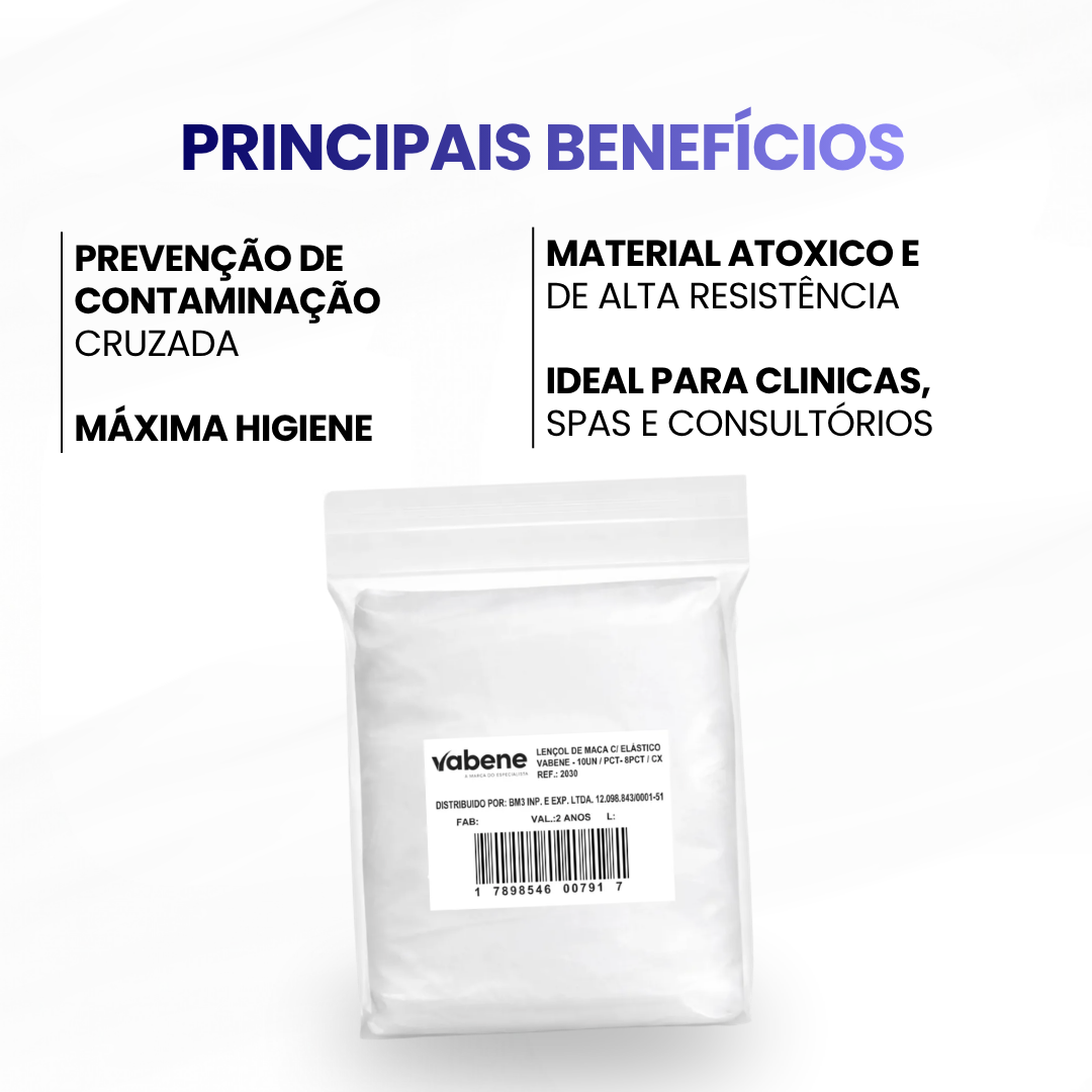 Pacote Lençol de Maca c/ elastico  - Vabene (10un) - imagem 2