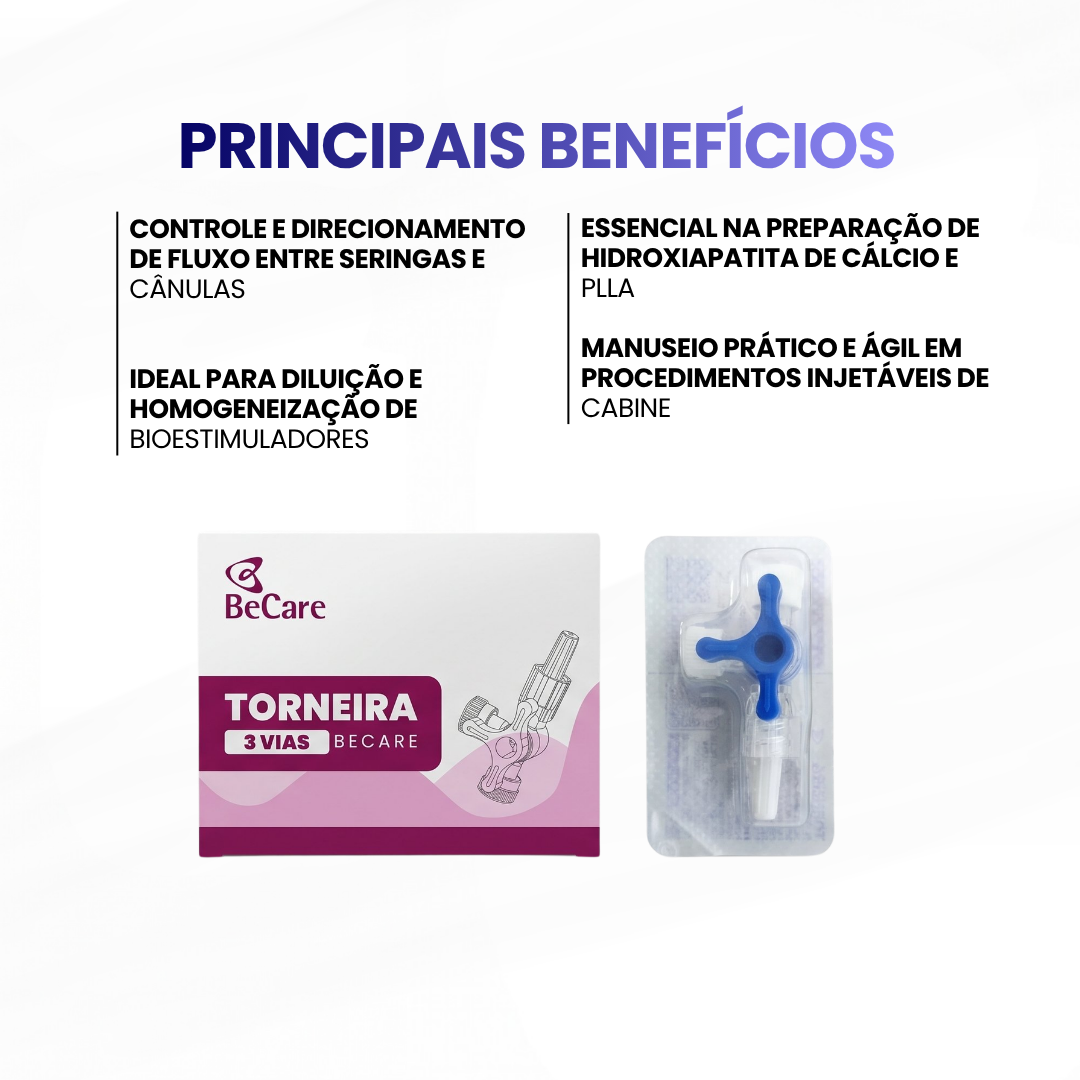 Torneira para Seringa - 3 vias - BE CARE - imagem 2